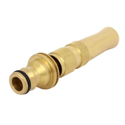 Unique Bargains8mm Spout Diameter Brass Solid Adjustable Twist Hose Nozzle Cleaning Sprayer   